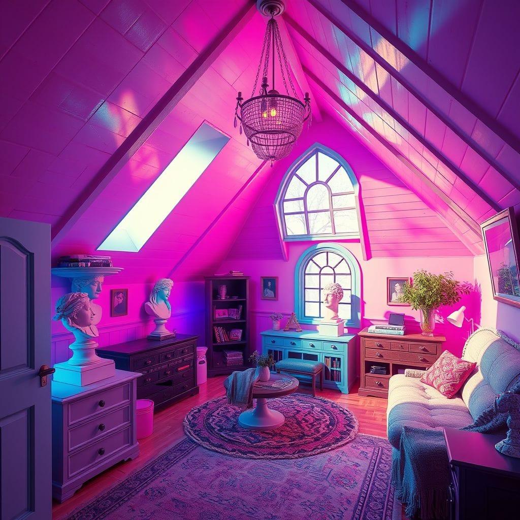 Vaporwave Attic design example 4