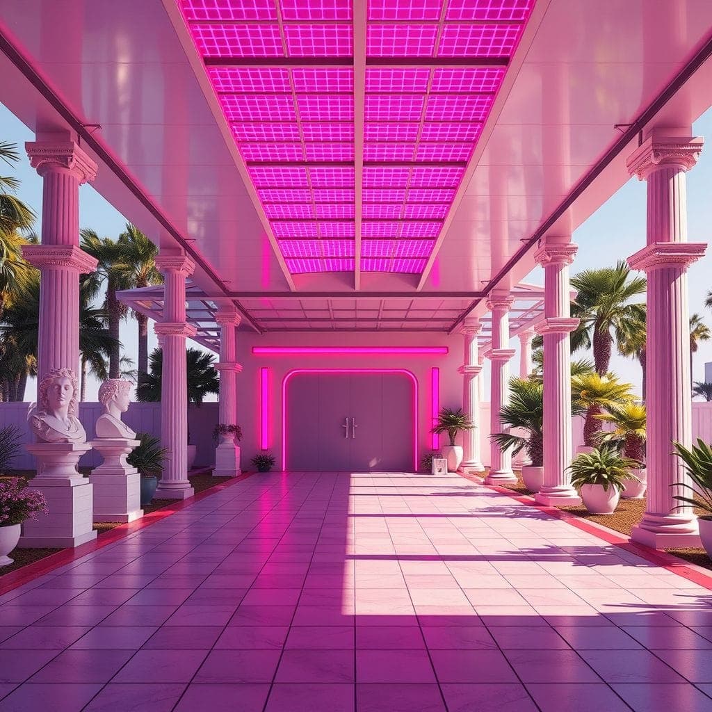 Vaporwave Carport design example 1