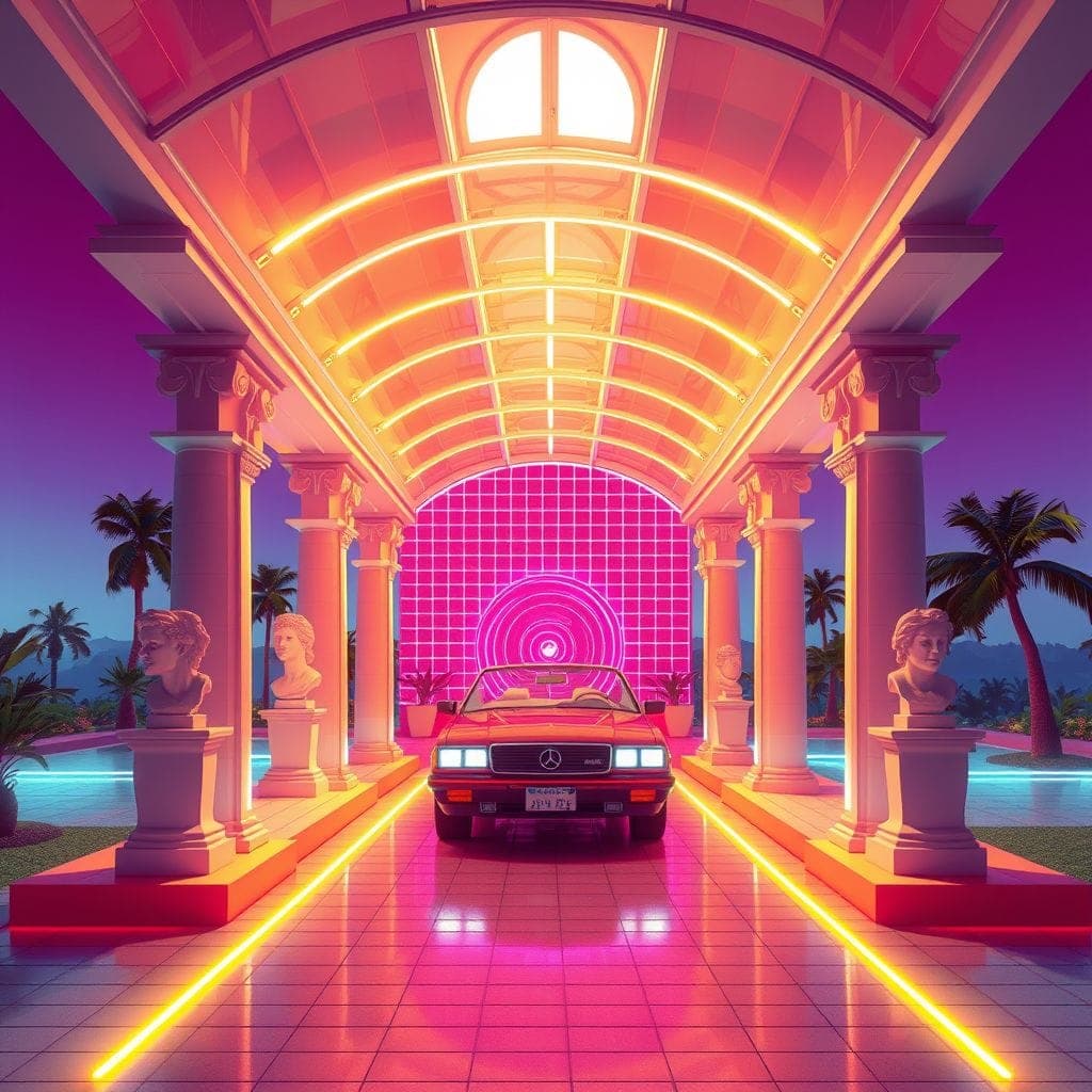 Vaporwave Carport design example 3