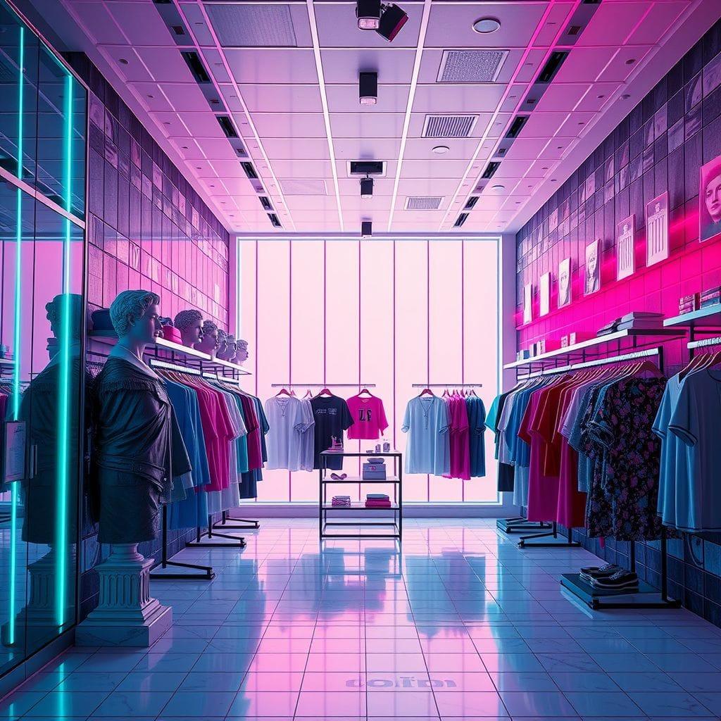 Vaporwave Clothing Store design example 1