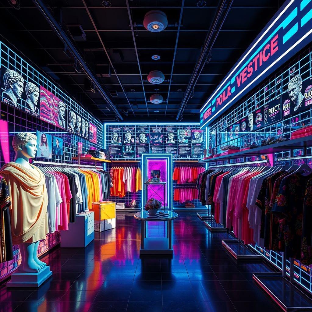 Vaporwave Clothing Store design example 3