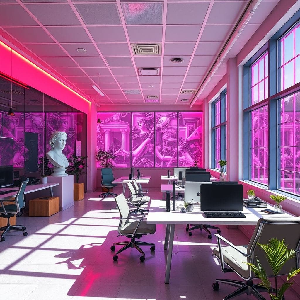 Vaporwave Coworking Space design example 4