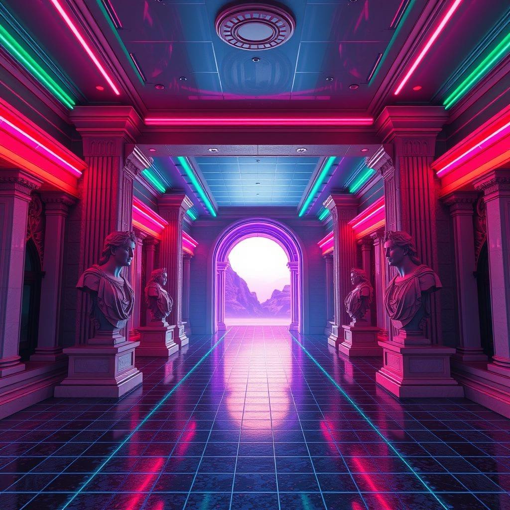 Vaporwave Drop Zone design example 3