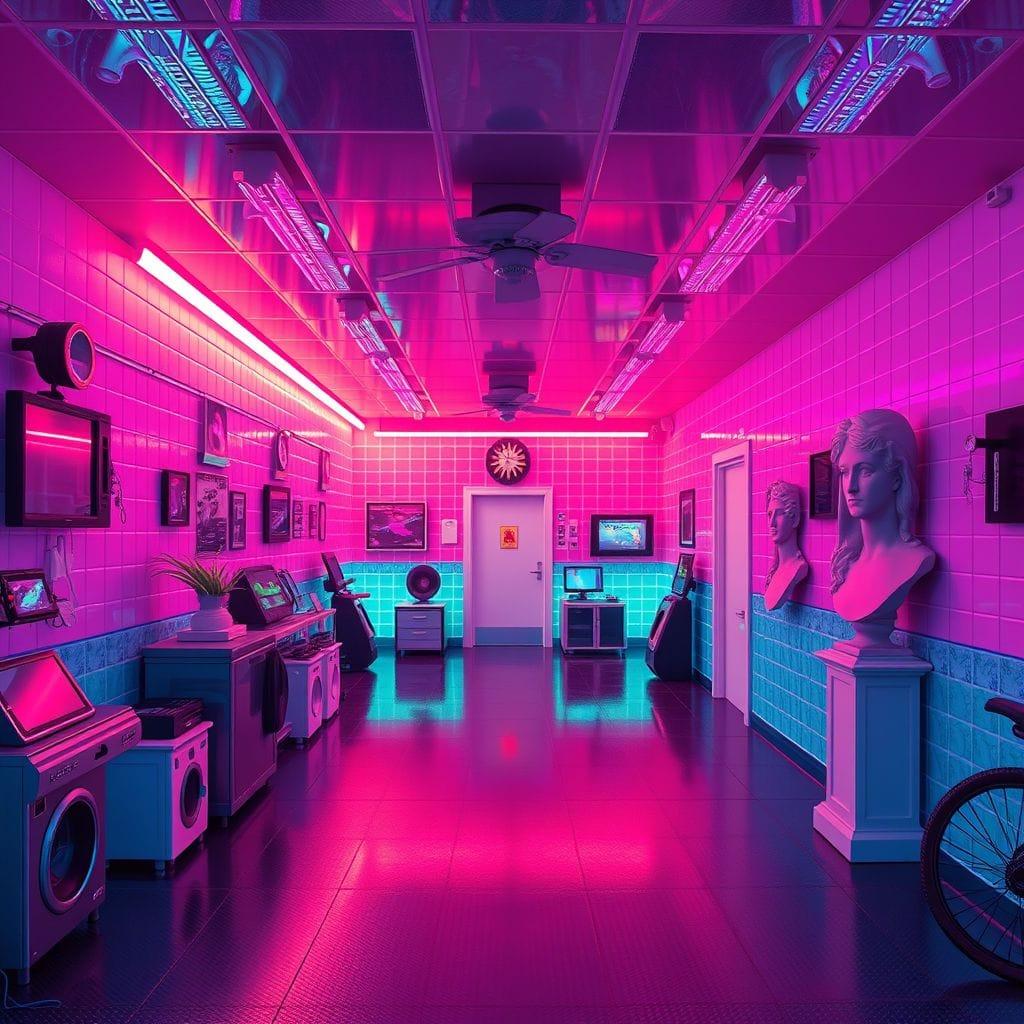 Vaporwave Garage design example 4