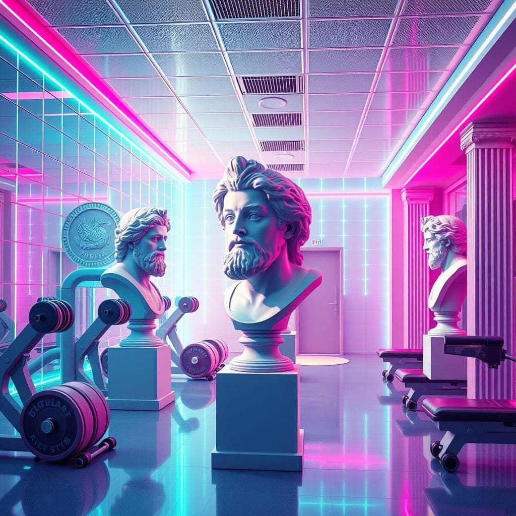 Vaporwave Gym design example 2