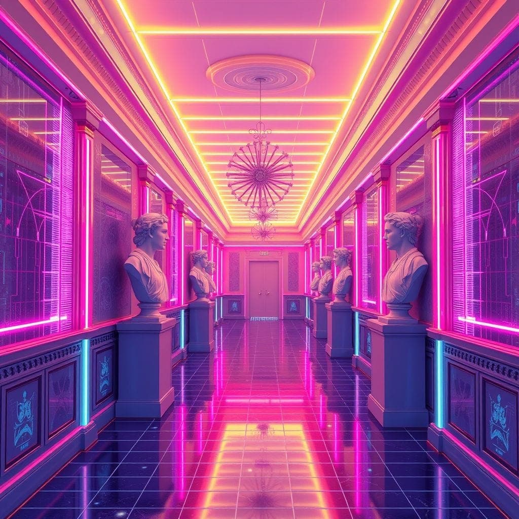 Vaporwave Hallway design example 1