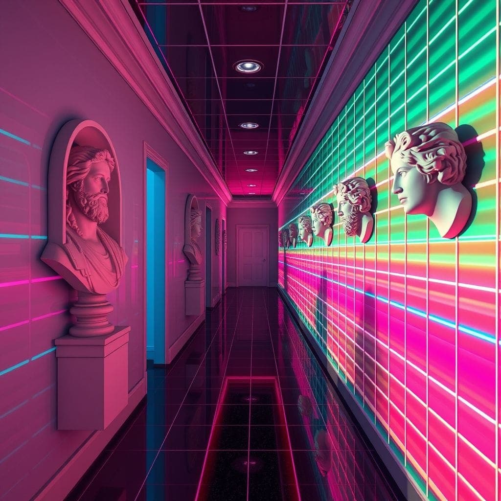 Vaporwave Hallway design example 2