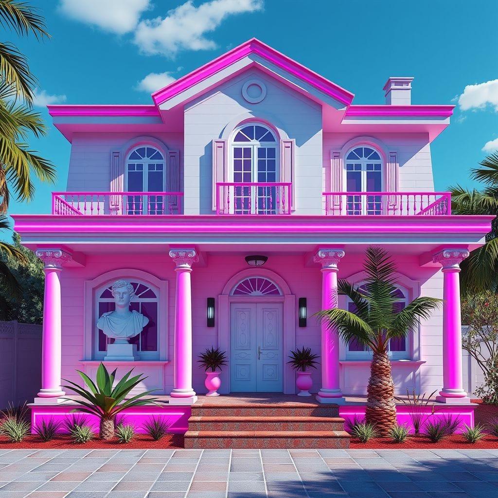 Vaporwave House Exterior design example 1