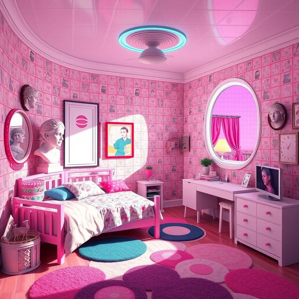 Vaporwave Kids Room design example 1