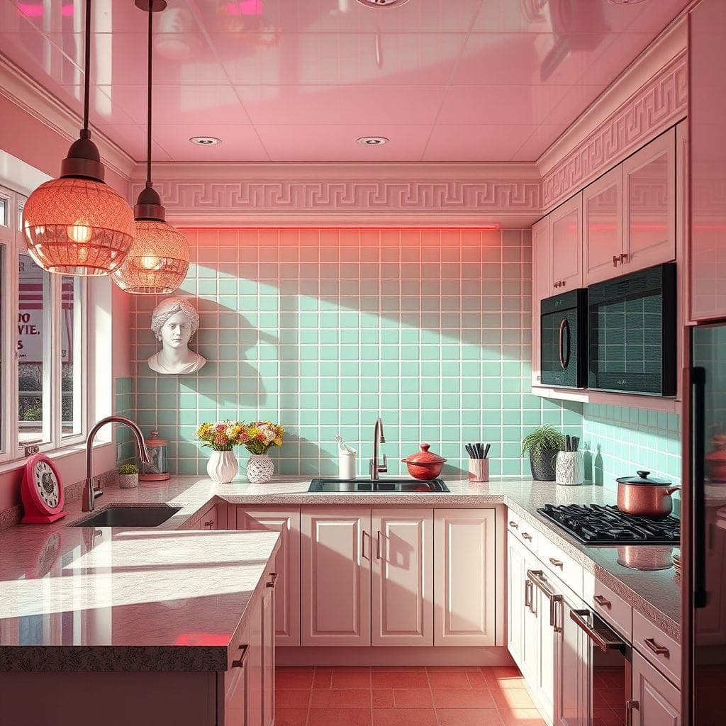 Vaporwave Kitchen design example 1