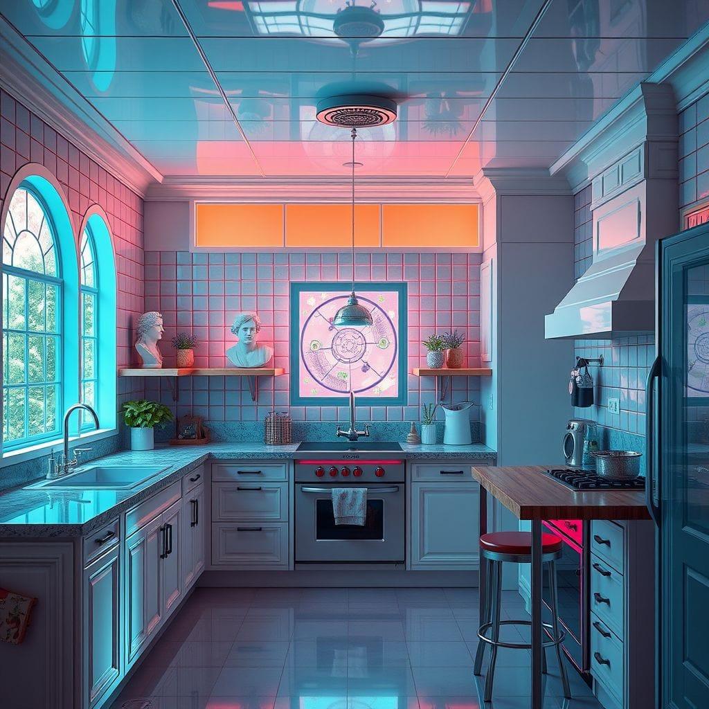 Vaporwave Kitchen design example 3