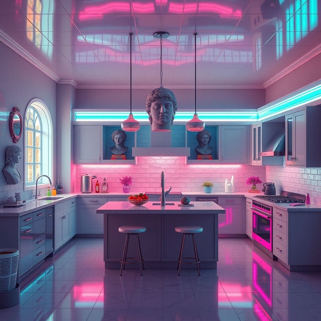 Vaporwave Kitchen design example 4