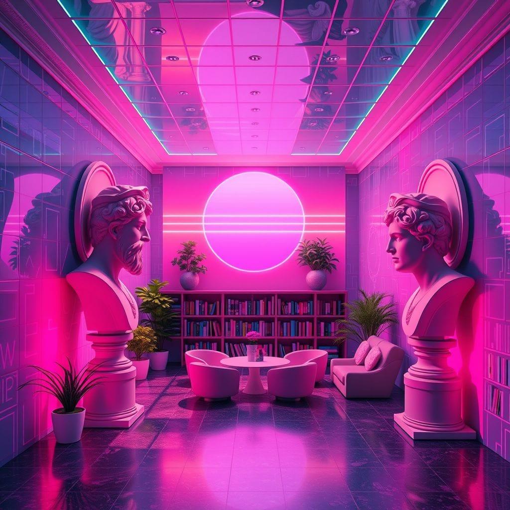 Vaporwave Library design example 2