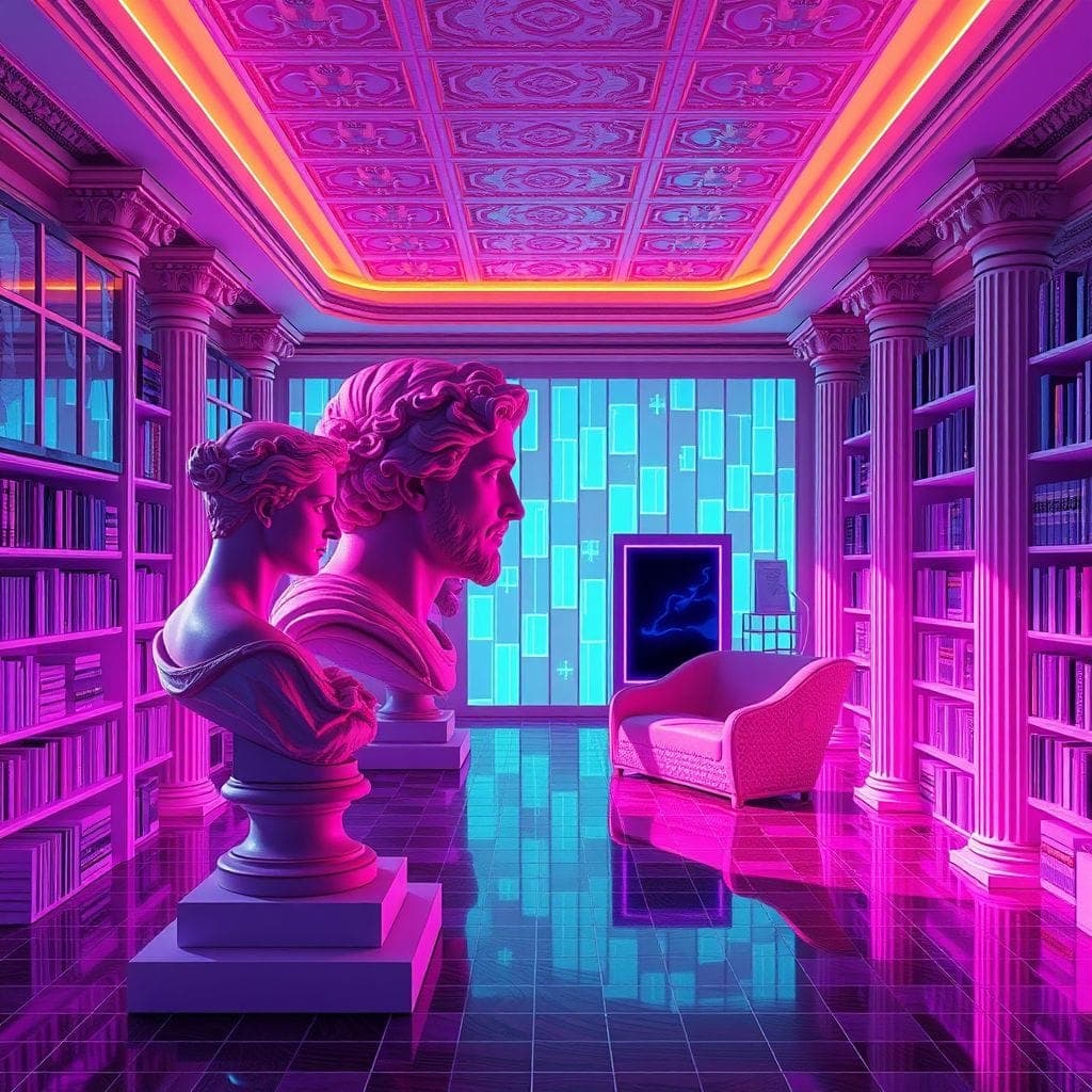 Vaporwave Library design example 3