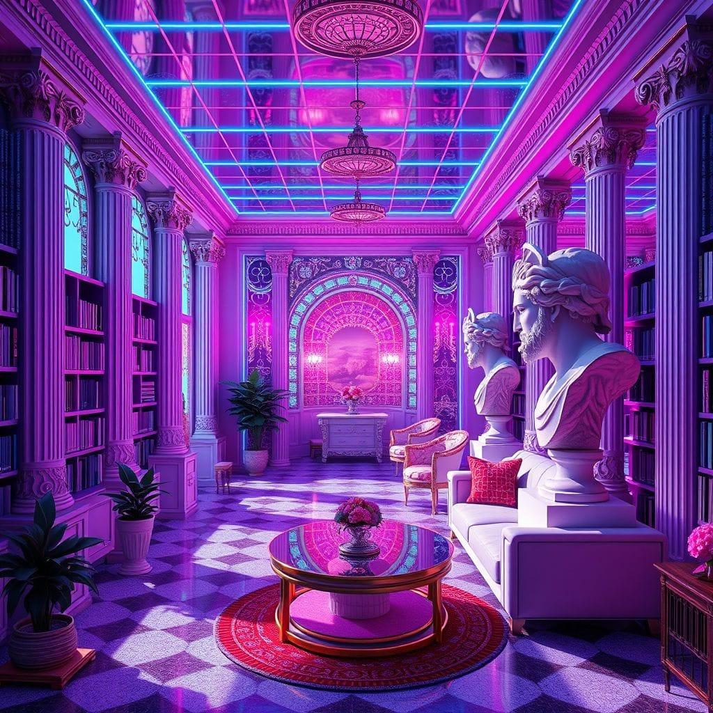 Vaporwave Library design example 4