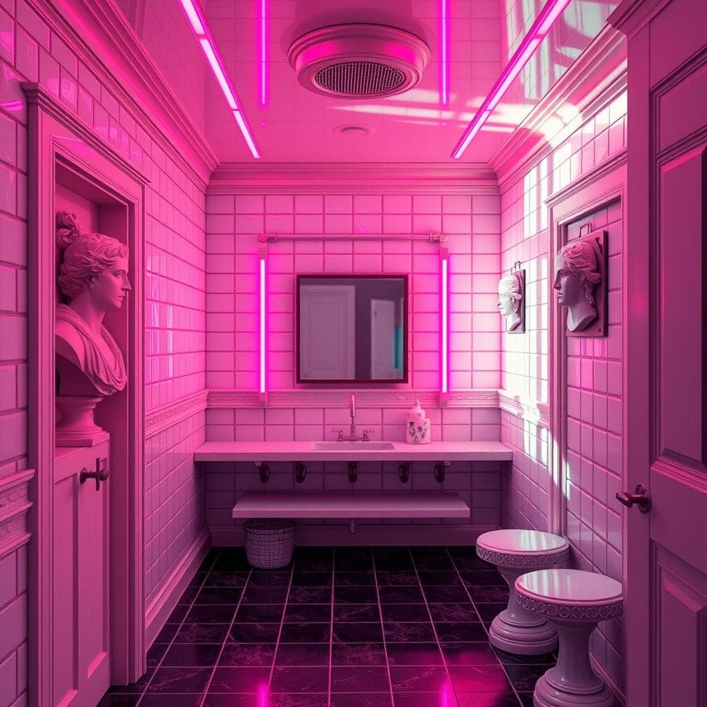 Vaporwave Mudroom design example 2