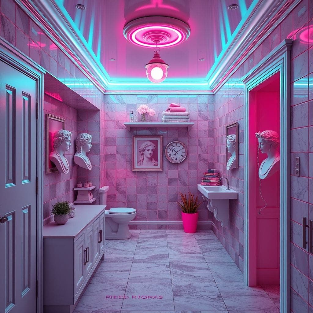 Vaporwave Mudroom design example 3
