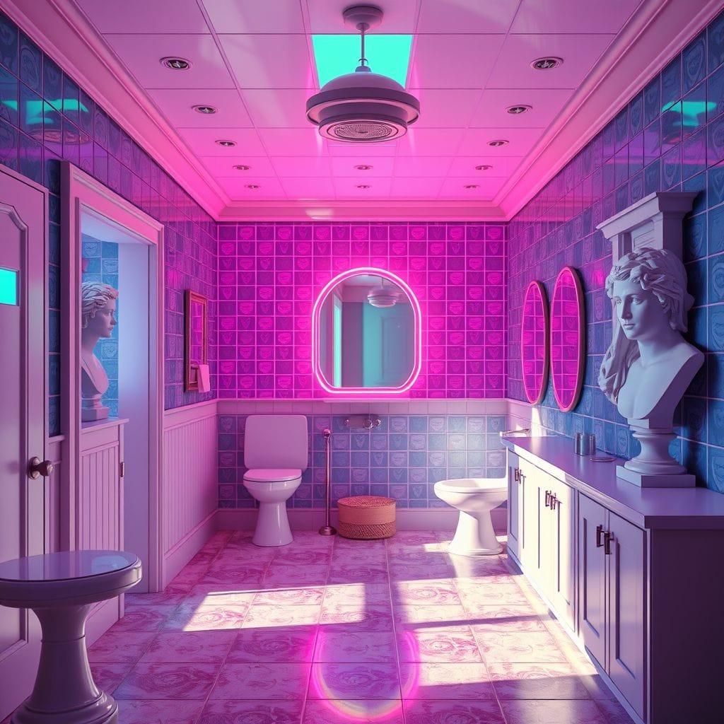 Vaporwave Mudroom design example 4