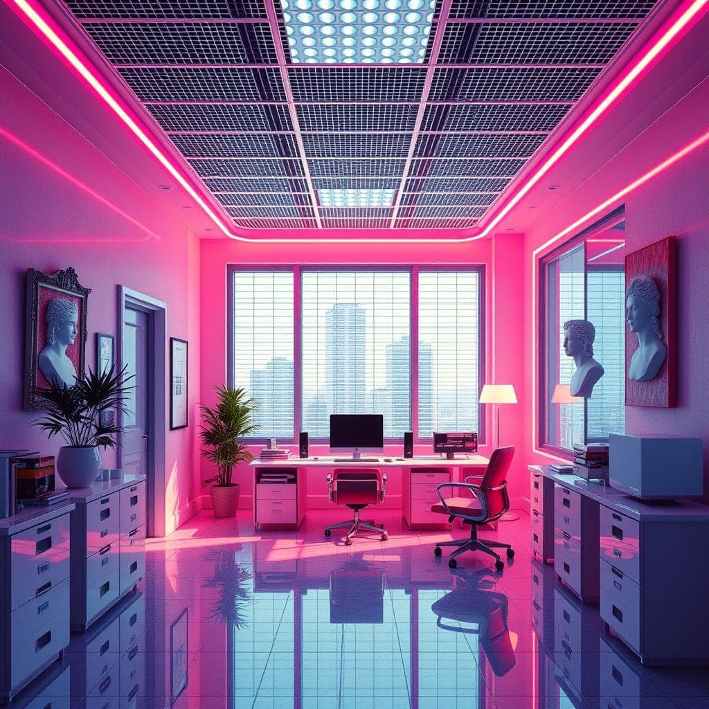 Vaporwave Office design example 3