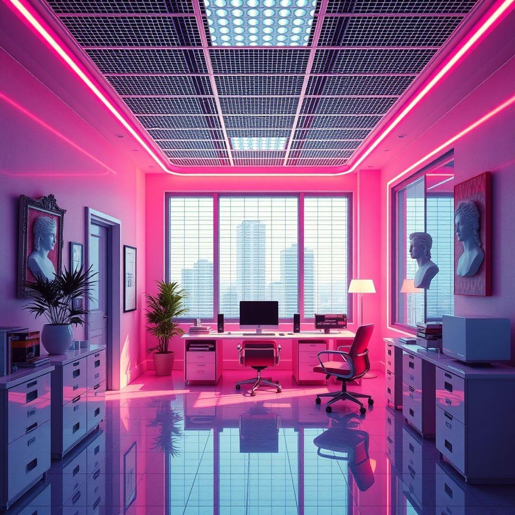 Vaporwave Office design example 3