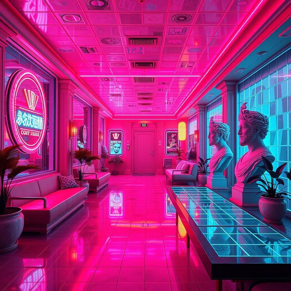 Vaporwave Onsen design example 4