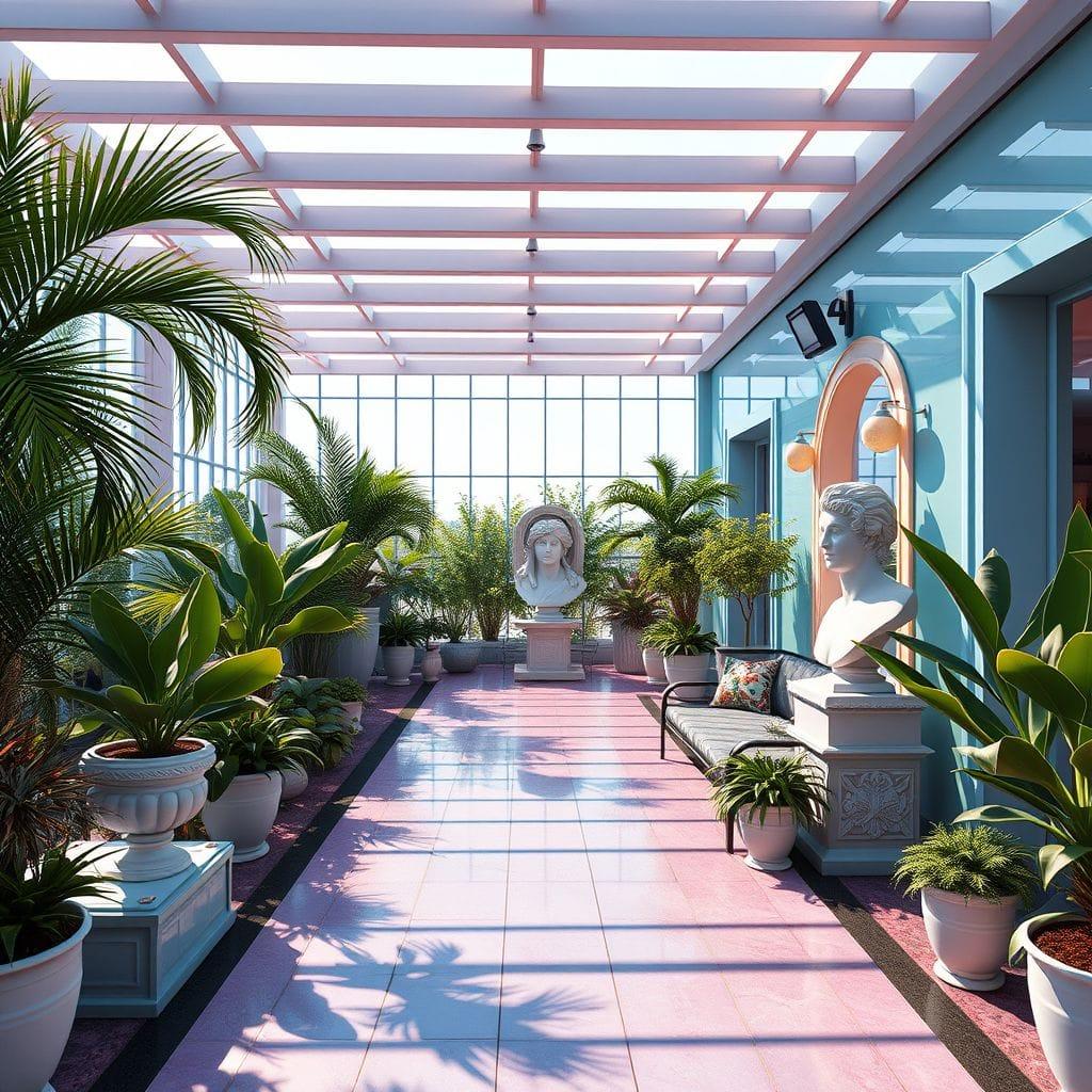 Vaporwave Outdoor Garden design example 2