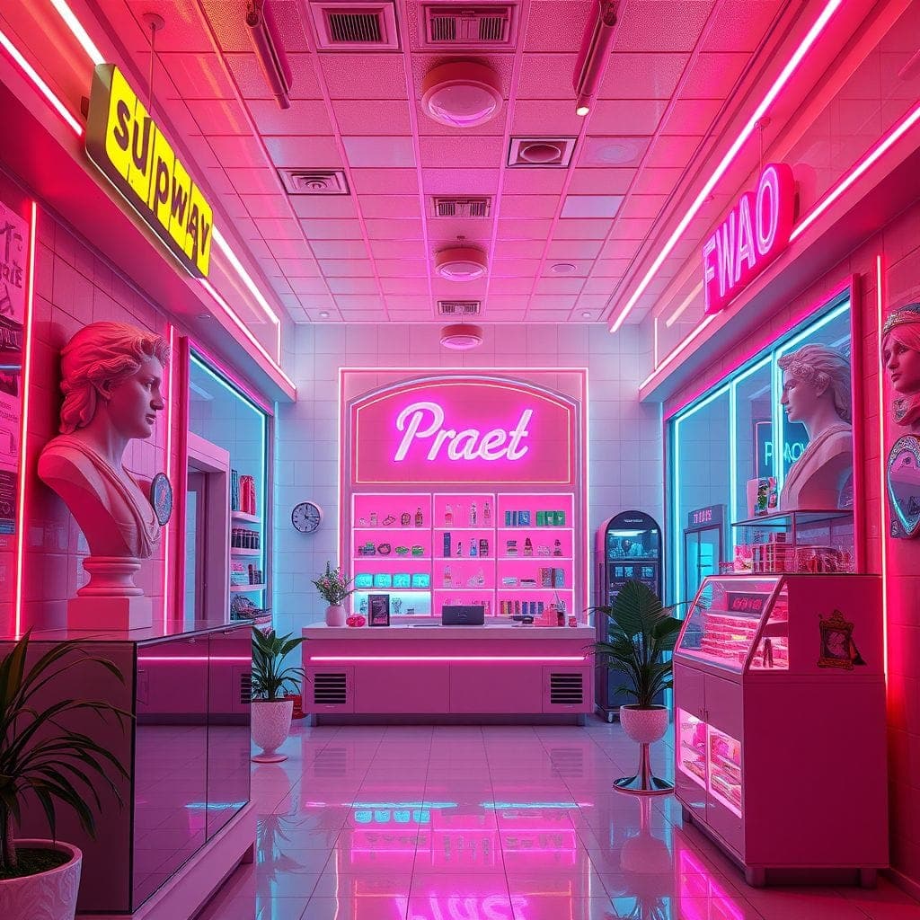 Vaporwave Store design example 3