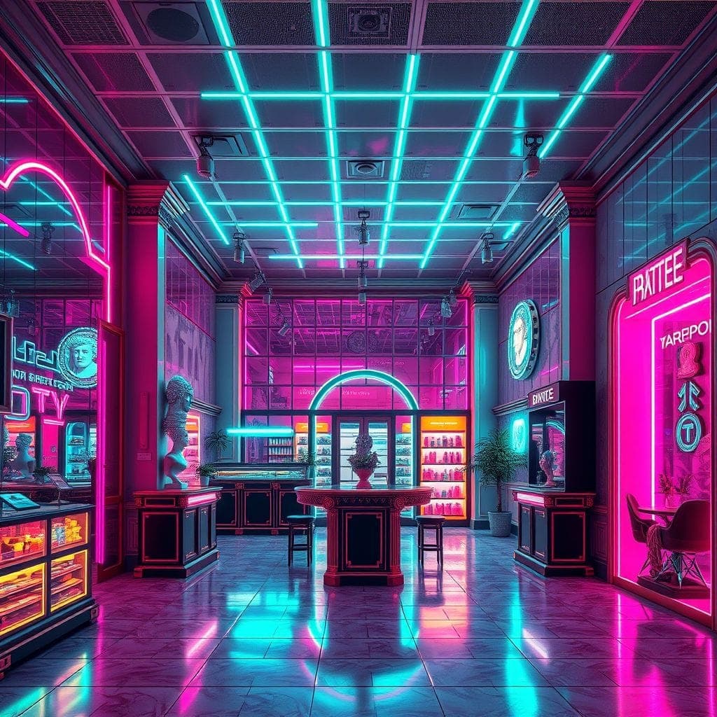 Vaporwave Store design example 4