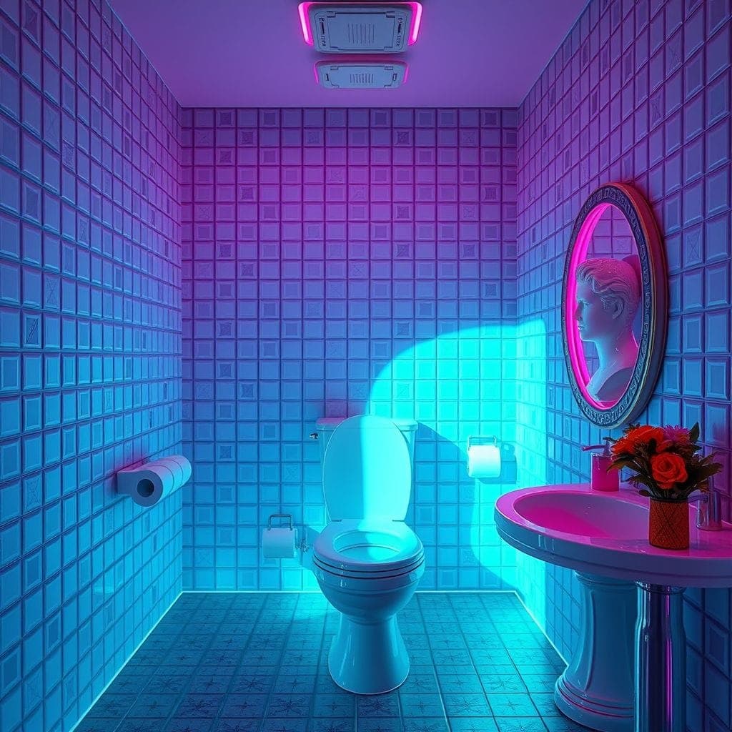 Vaporwave Toilet design example 2