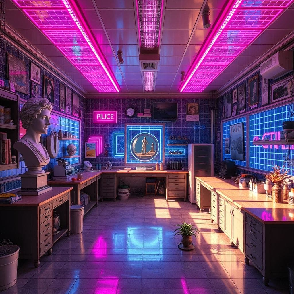 Vaporwave Workshop design example 1