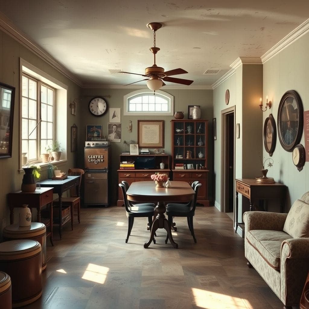 Vintage Basement design example 1