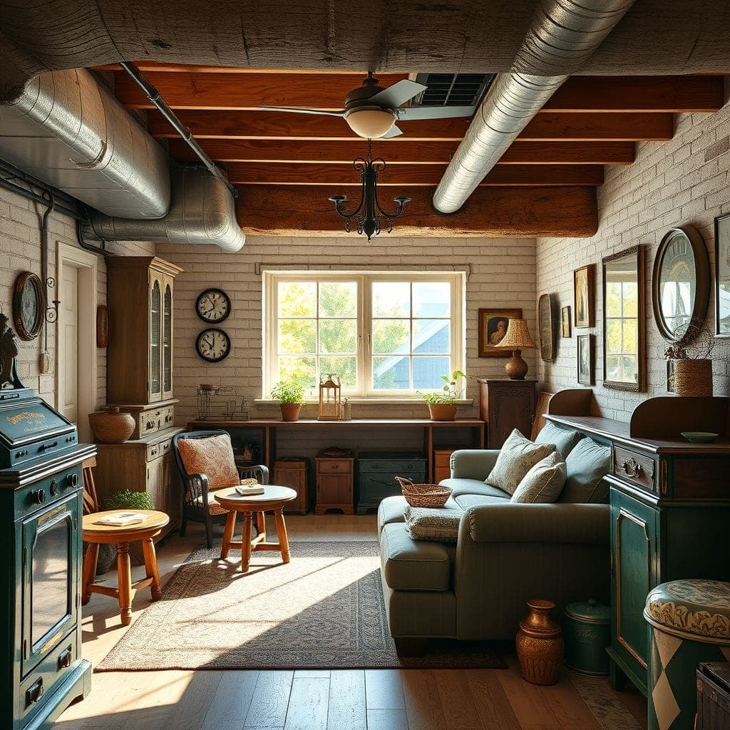 Vintage Basement design example 3