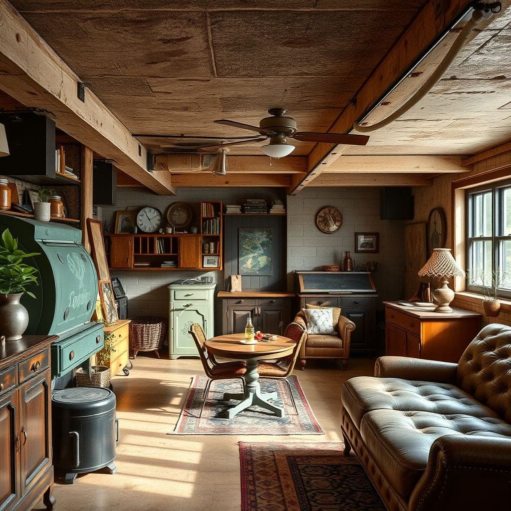 Vintage Basement design example 4