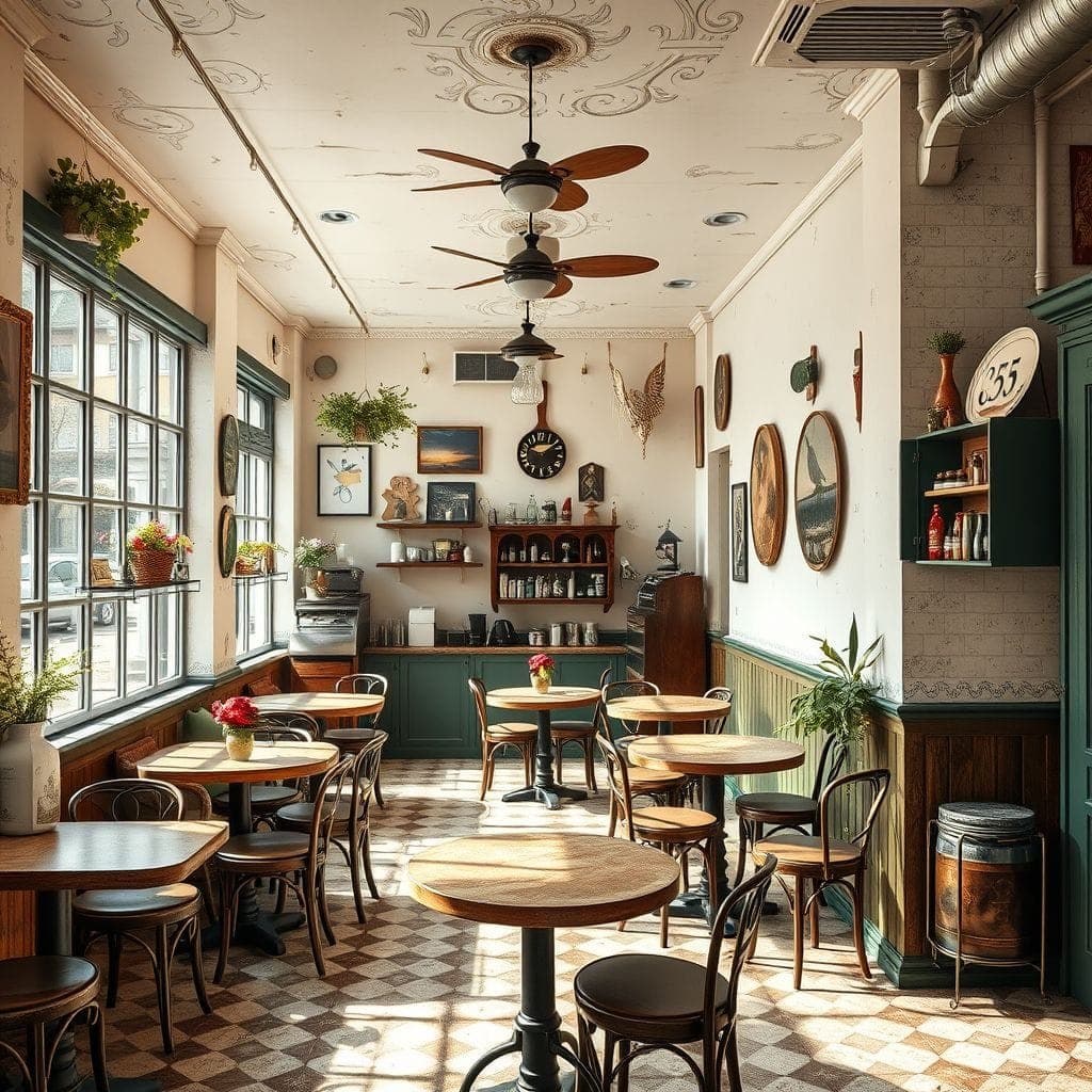 Vintage Coffee Shop design example 1