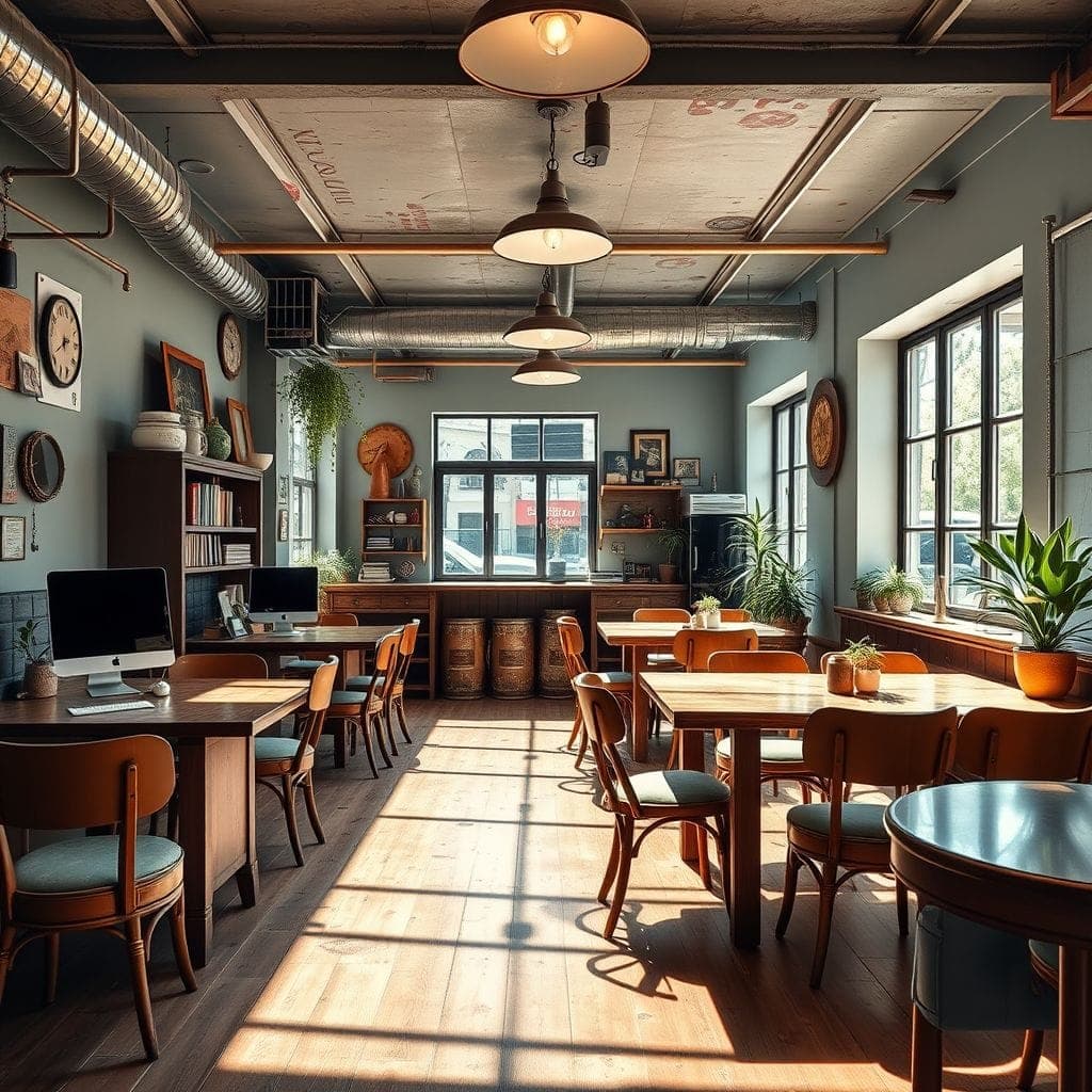 Vintage Coworking Space design example 1