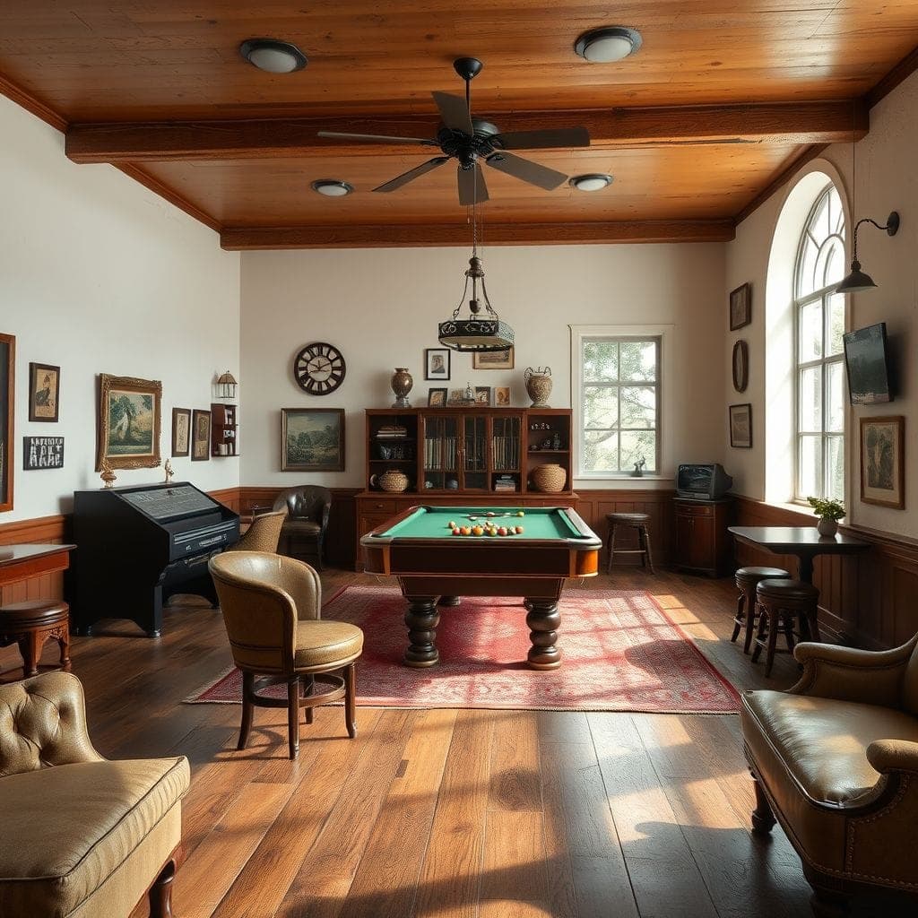 Vintage Game Room design example 2