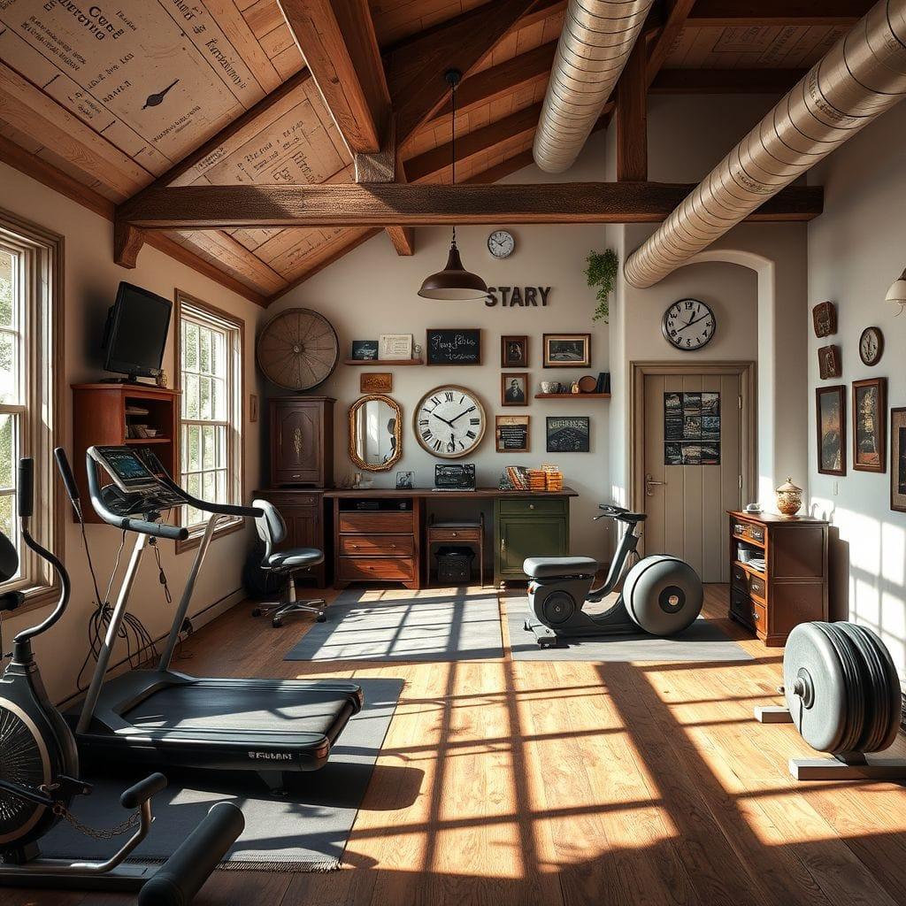 Vintage Home Gym design example 1