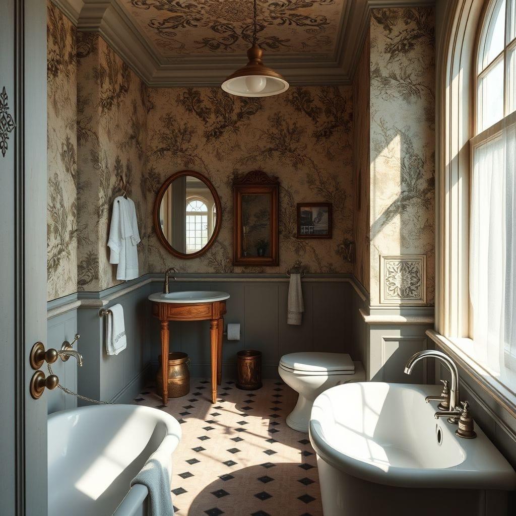 Vintage Hotel Bathroom design example 3