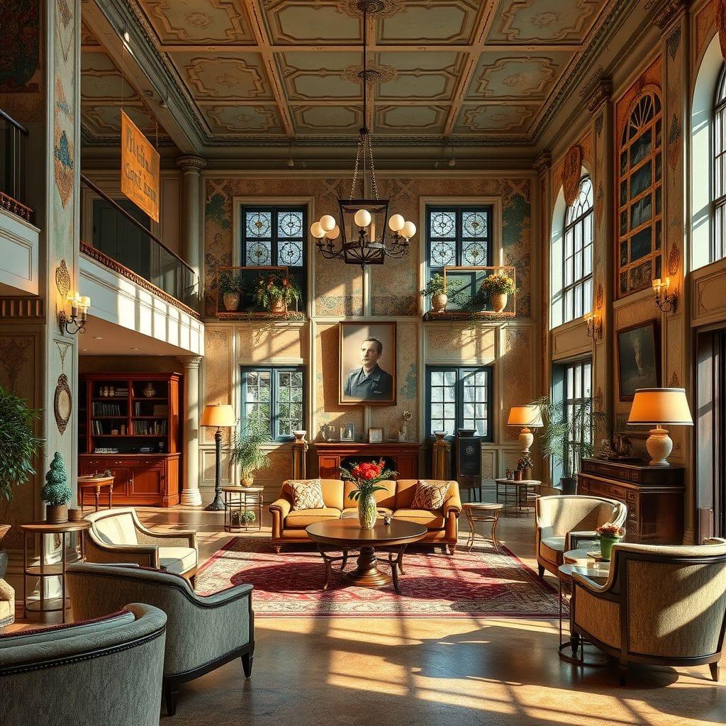 Vintage Hotel Lobby design example 4