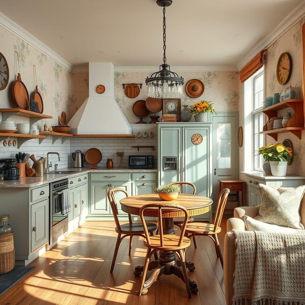 Vintage Kitchen Living Combo design example 1