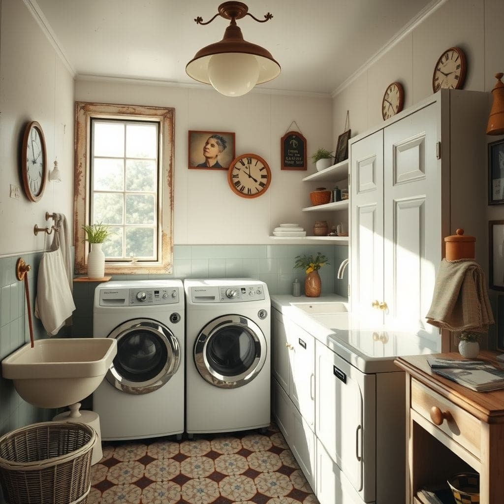 Vintage Laundry Room design example 1