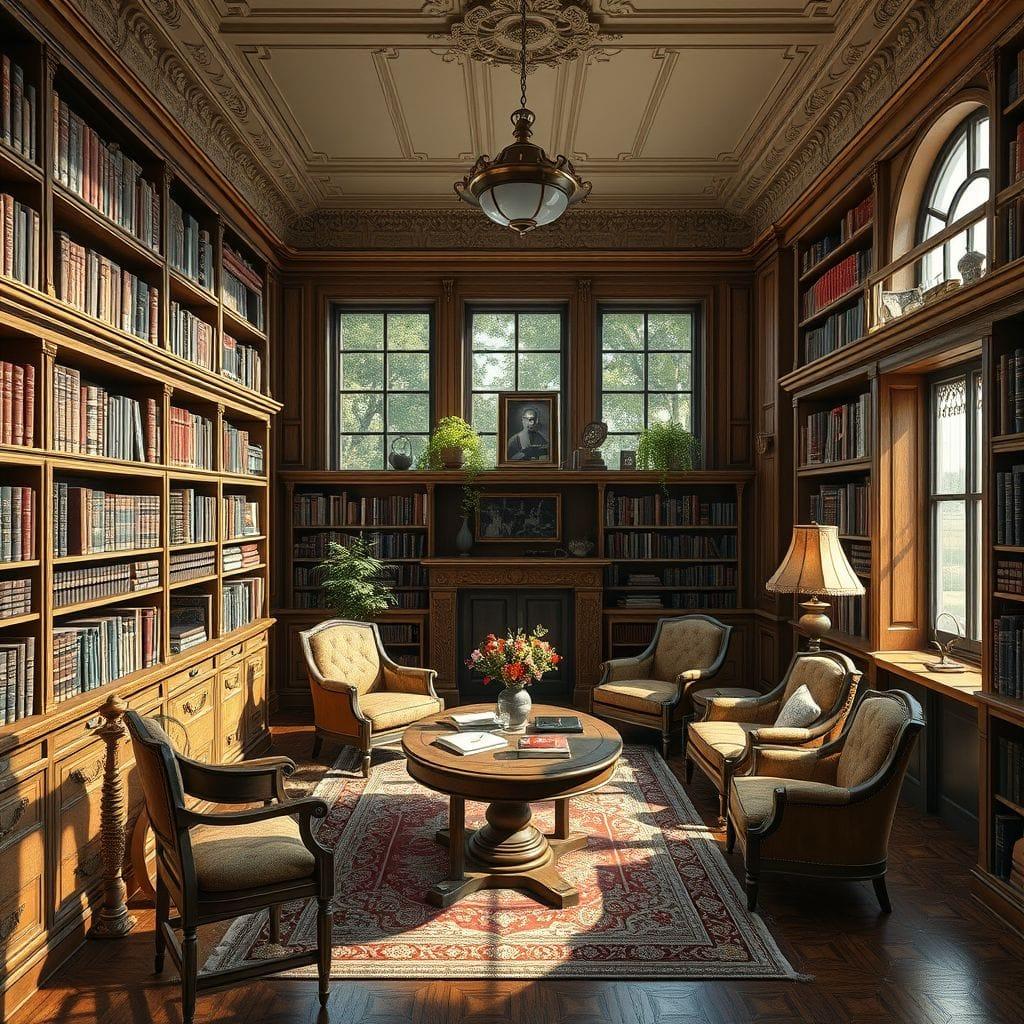 Vintage Library design example 1