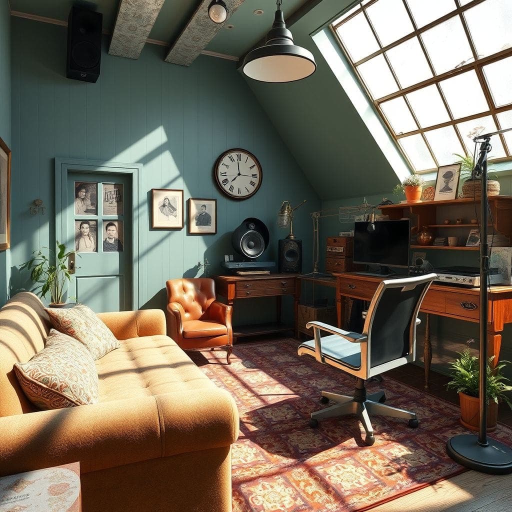 Vintage Podcast Studio design example 4