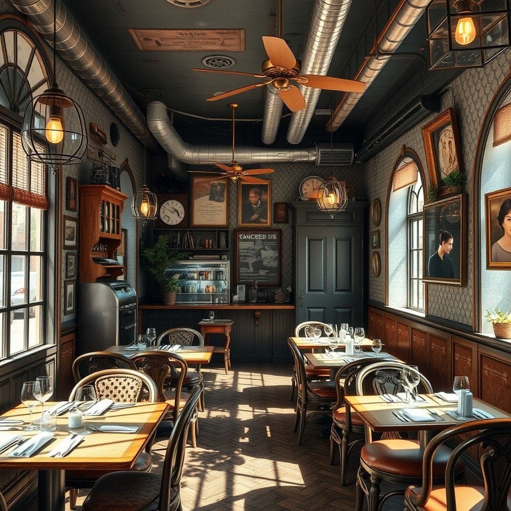 Vintage Restaurant design example 2