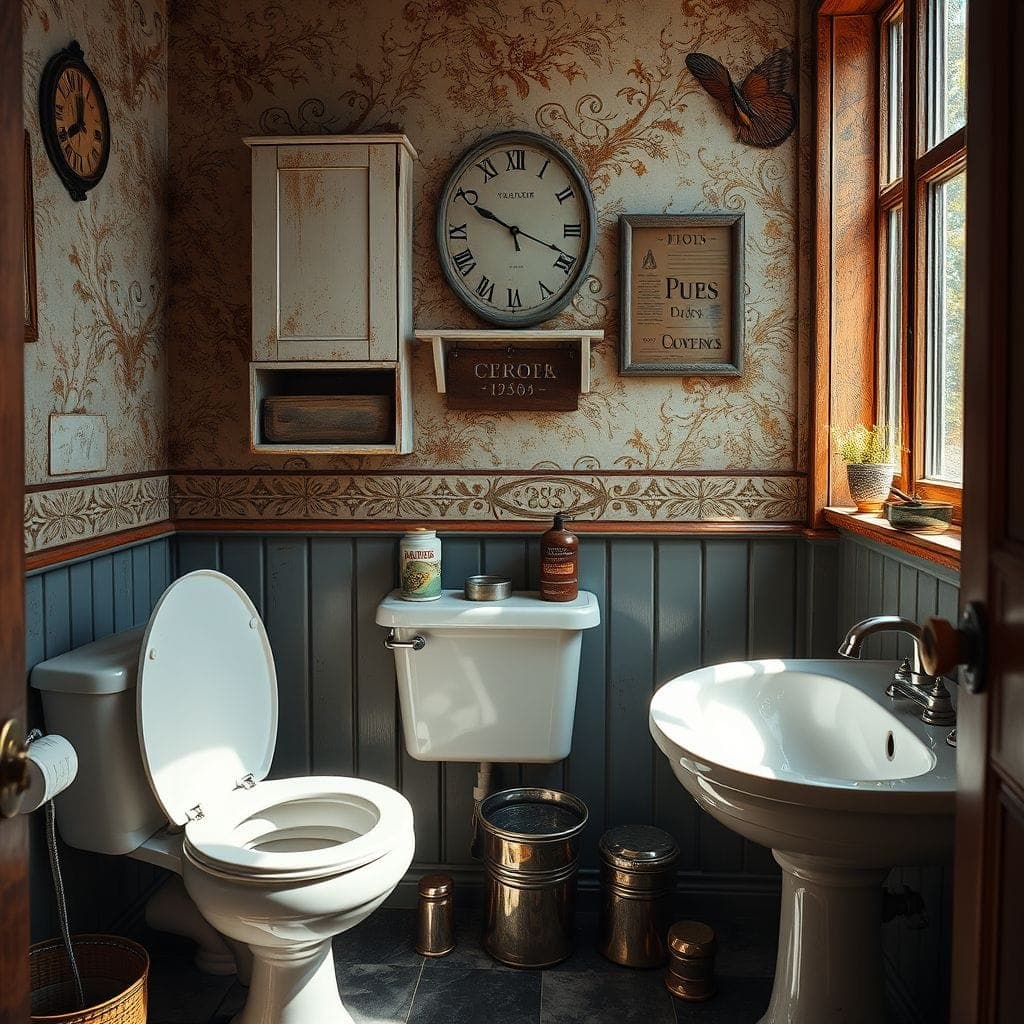 Vintage Toilet design example 1