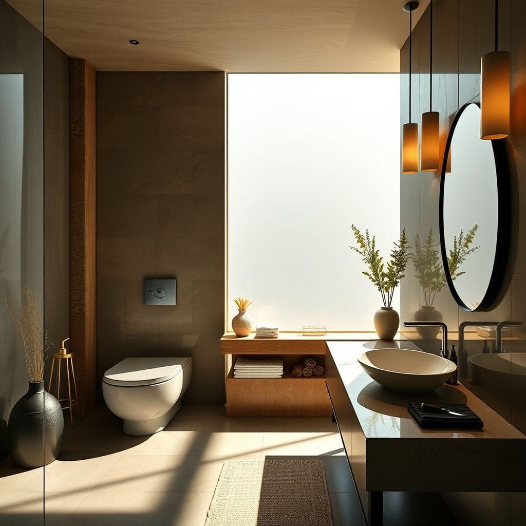 Zen Hotel Bathroom design example 1