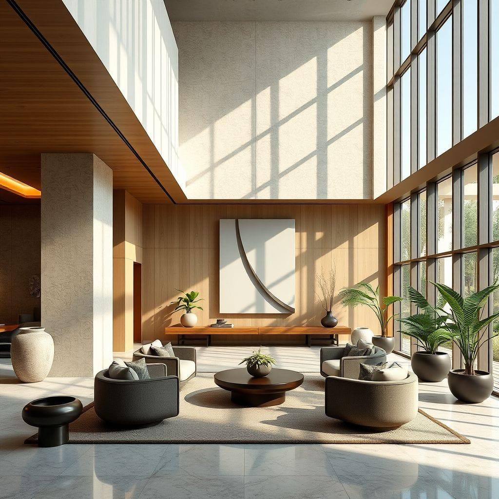 Zen Hotel Lobby design example 3
