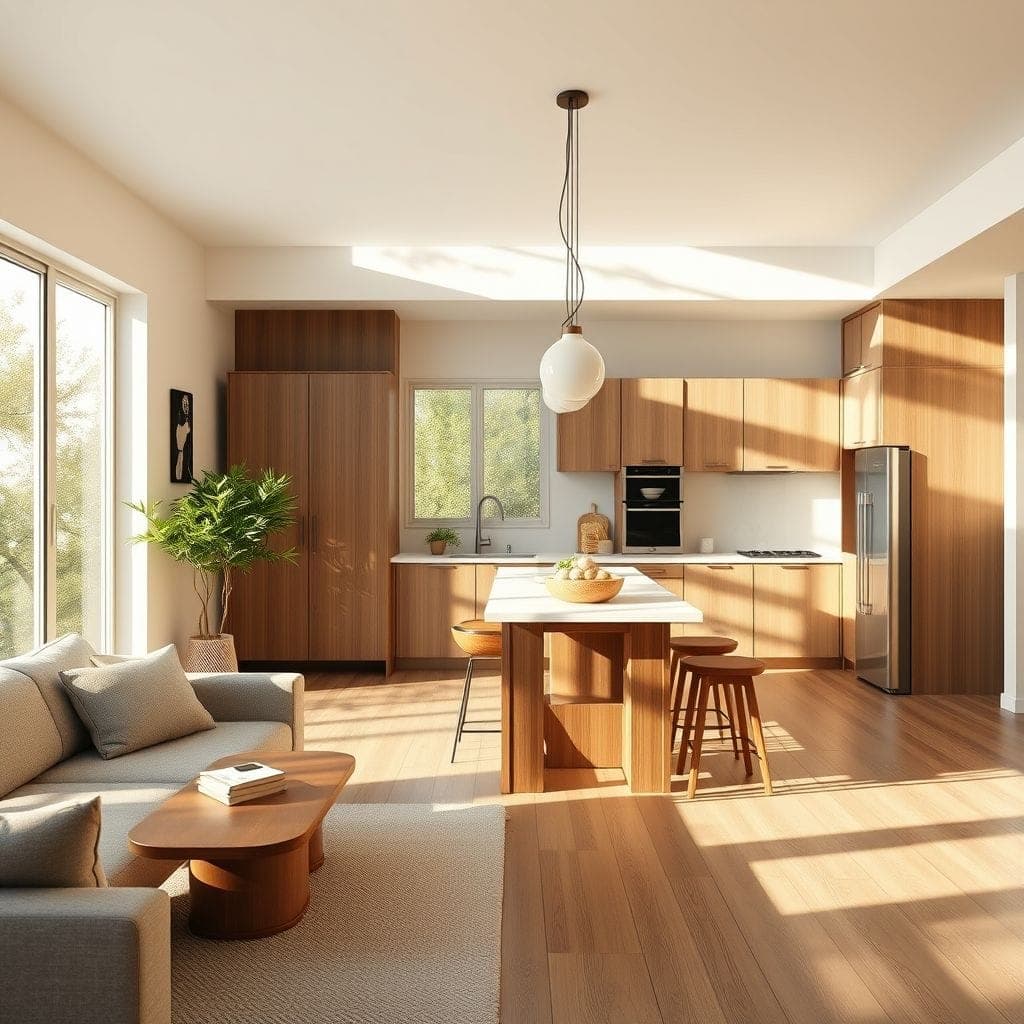 Zen Kitchen Living Combo design example 2