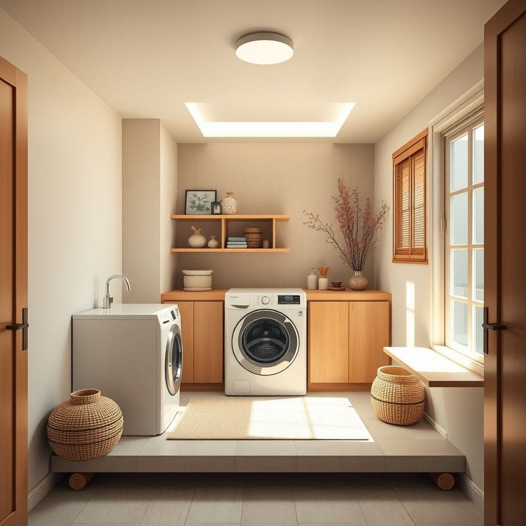 Zen Laundry Room design example 3