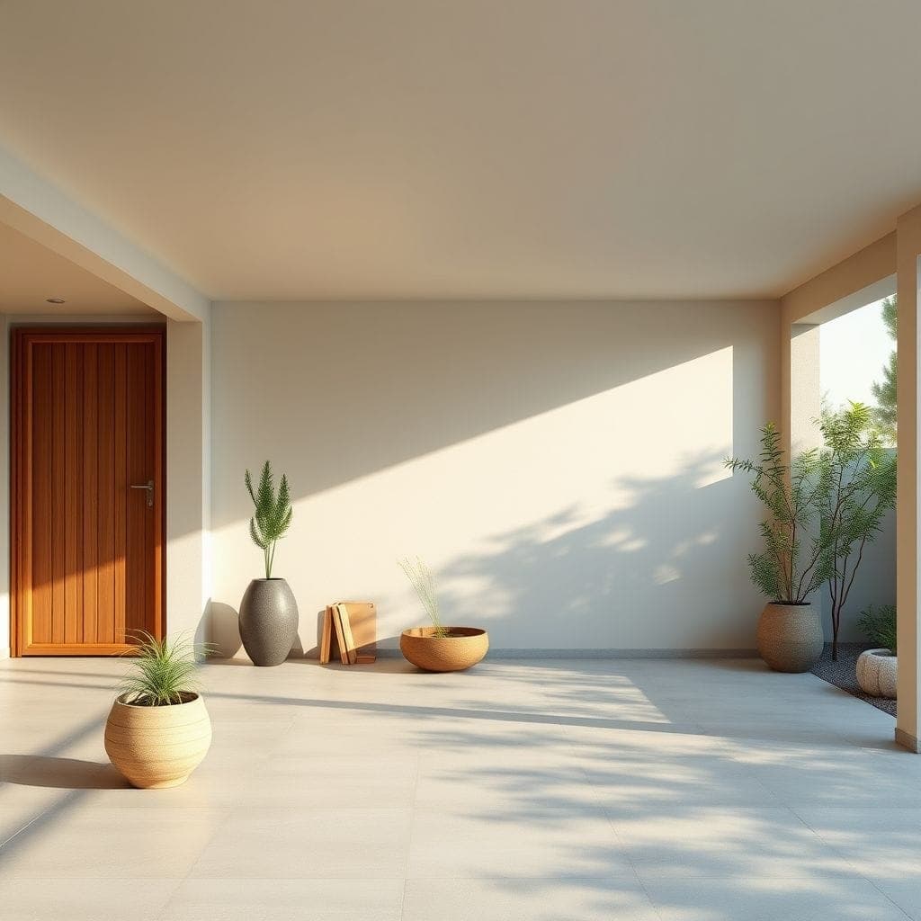 Zen Outdoor Garage design example 4